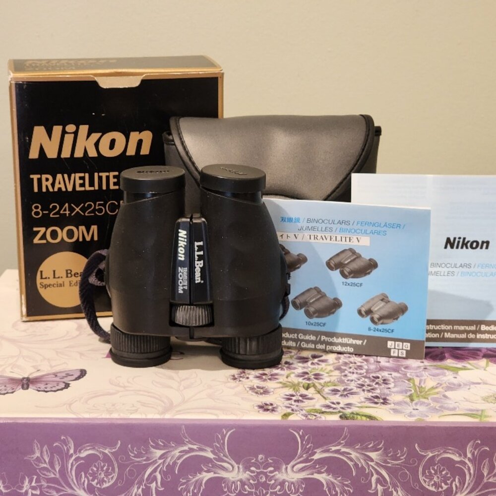 Nikon Travelite V 8-24x25CF Zoom Binoculars LL Bean Special Edition